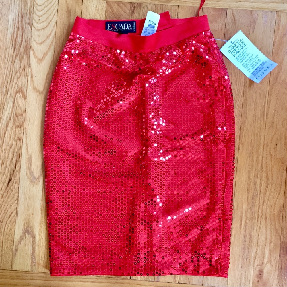 NWOT Stunning Escada Sequin Skirt